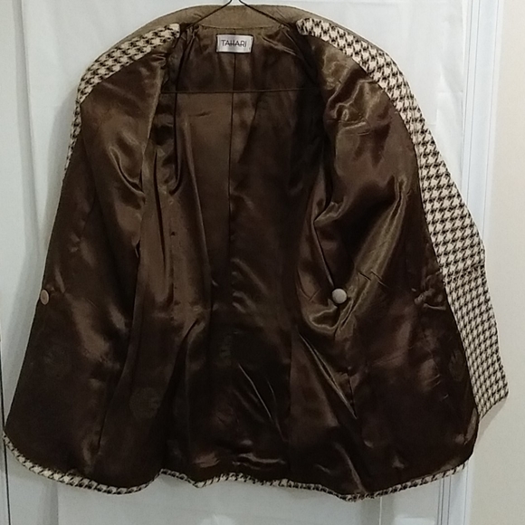 Tahari Houndstooth Vintage 80's Blazer - Picture 7 of 15